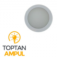 ERAPLAST Yassı Dekoratif Beyaz Cam Armatür 520125