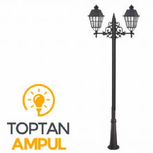 Zerpa Ahtapot Ayaklı Çıtalı Kare Armatür İkili Direk (2.60 cm) ZK9356