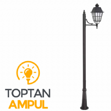 Zerpa Ahtapot Ayaklı Çıtalı Kare Armatür Yandan Tekli Direk (2.60 cm) Z9557