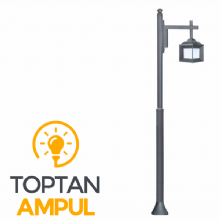 Zerpa Alüminyum Kare Armatür Tekli Direk Z12055