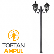 Zerpa Alüminyum Küçük Sivri Armatür İkili Direk Z9607