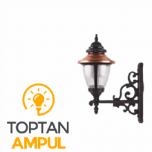 Zerpa Bakırlı Orta Fener Armatür Aplik Z10553