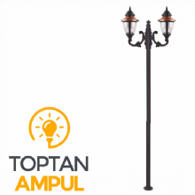 Zerpa Bakırlı Orta Fener Armatürleri İkili Direk Z10558