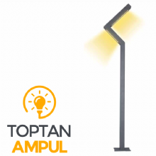 Zerpa Dekoratif Alüminyum Ledli Bollard Z13000 (300 cm)