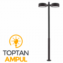 Zerpa Dekoratif Şemsiye Armatür 2x40w Ledli İkili Direk Z12454