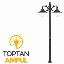 Zerpa Dekoratif Şemsiye Armatür Yandan İkili Direk Z 12353