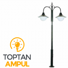 Zerpa Dekoratif Şemsiye Armatür Yandan İkili Direk Z12354