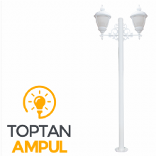 Zerpa Döküm Desenli Kapak Taçlı İkili Direk Z10757