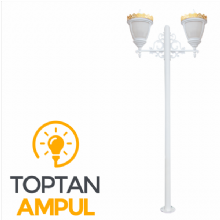 Zerpa Döküm Desenli Kapak Taçlı İkili Direk Z10756