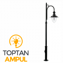 Zerpa Döküm Kavuklu Ledli Armatür Tekli Direk Z 12355