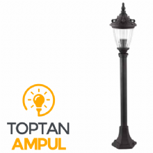 Zerpa Döküm Küçük Aslanbaşı Kare Armatür Çim Direk (100 cm) Z9704