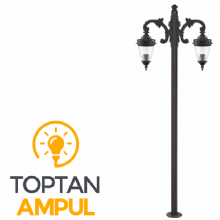 Zerpa Döküm Küçük Aslanbaşı Kare Armatür İkili Direk (2.50 mt) Z9705