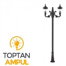 Zerpa Döküm Küçük Aslanbaşı Kare Armatür İkili Direk (2.60 mt) Z9706