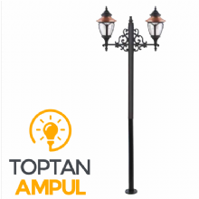 Zerpa Döküm Küçük Ulubatlı Armatür İkili Direk (2.60 mt) Z10457