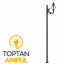 Zerpa Döküm Küçük Ulubatlı Armatür Yandan Tekli Direk Z10503 (2.60 mt)