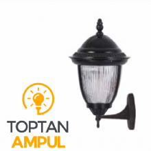 Zerpa Döküm Siyah Orta Fener Aplik Z10501