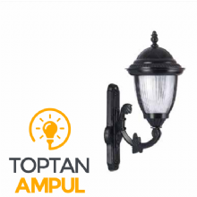 Zerpa Döküm Siyah Orta Fener Aplik Z10502