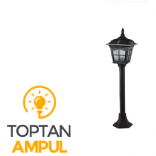 Zerpa Orta Kare Pencereli Döküm Çim Direk (117 cm) Z9402