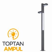 Zerpa Ledli Dekoratif Alüminyum Armatür Direk Z12802 (300 cm)