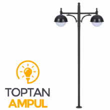 Zerpa Miğfer Armatür  2'li Direk Siyah Z11155