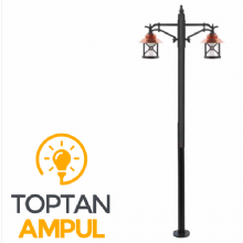 Zerpa Sıvamalı Alüminyum Rumeli Armatür İkili Direk Z10100 (2.50 mt)