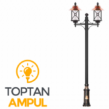 Zerpa Sıvamalı Alüminyum Rumeli Armatür İkili Direk Z10104 (4.00 mt)