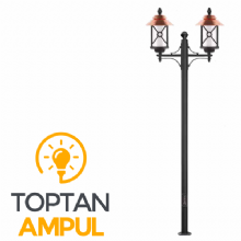 Zerpa Sıvamalı Alüminyum Rumeli Armatür İkili Direk Z10105 (4.50 mt)