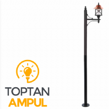 Zerpa Sıvamalı Alüminyum Rumeli Armatür Yandan Tekli Direk Z10102 (2.60 mt)