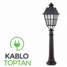 Zerpa Ahtapot Ayaklı Çıtalı Kare Armatür Çim Direk (115 cm) Z9554