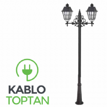 Zerpa Ahtapot Ayaklı Çıtalı Kare Armatür İkili Direk (2.60 cm) ZK9356