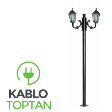 Zerpa Altıgen Döküm Armatür Yandan İkili Direk (2.60 mt) Z9854