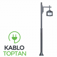 Zerpa Alüminyum Kare Armatür Tekli Direk Z12055