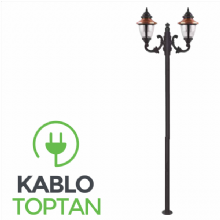 Zerpa Bakırlı Orta Fener Armatürleri İkili Direk Z10558