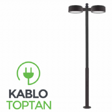 Zerpa Dekoratif Şemsiye Armatür 2x40w Ledli İkili Direk Z12454