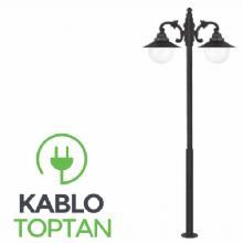 Zerpa Dekoratif Şemsiye Armatür Yandan İkili Direk Z 12353