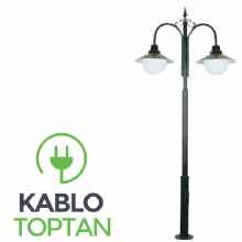 Zerpa Dekoratif Şemsiye Armatür Yandan İkili Direk Z12354