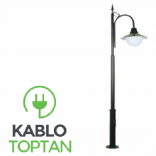 Zerpa Dekoratif Şemsiye Armatür Yandan Tekli Direk Z12351