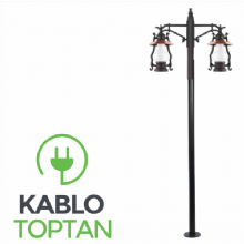 Zerpa Döküm Büyük Gaz Lambası Direk Z10853