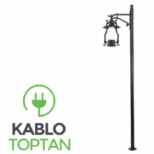 Zerpa Döküm Büyük Gaz Lambası Direk Z10850