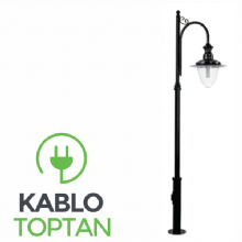 Zerpa Döküm Kavuklu Ledli Armatür Tekli Direk Z 12355