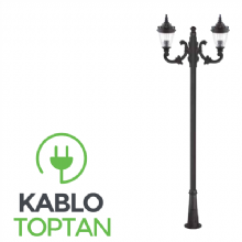 Zerpa Döküm Küçük Aslanbaşı Kare Armatür İkili Direk (2.60 mt) Z9706