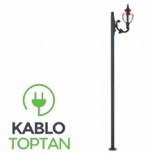 Zerpa Döküm Küçük Ulubatlı Armatür Yandan Tekli Direk Z10503 (2.60 mt)