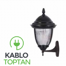 Zerpa Döküm Siyah Orta Fener Aplik Z10501