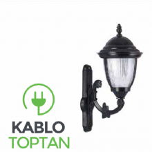 Zerpa Döküm Siyah Orta Fener Aplik Z10502