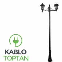 Zerpa Orta Kare Pencereli Döküm İkili Direk (2.70 mt) Z9404