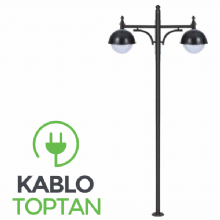 Zerpa Miğfer Armatür  2'li Direk Siyah Z11155