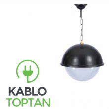 Zerpa Miğfer Sarkıt Aplik Siyah Z11152