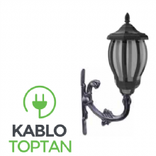 Zerpa Sekizgen Armatür Kartal Kollu Duvar Aplik Siyah Z3018