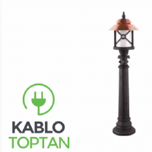 Zerpa Sıvamalı Alüminyum Rumeli Armatür Çim Direk Z10157 (95 cm)