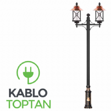 Zerpa Sıvamalı Alüminyum Rumeli Armatür İkili Direk Z10104 (4.00 mt)